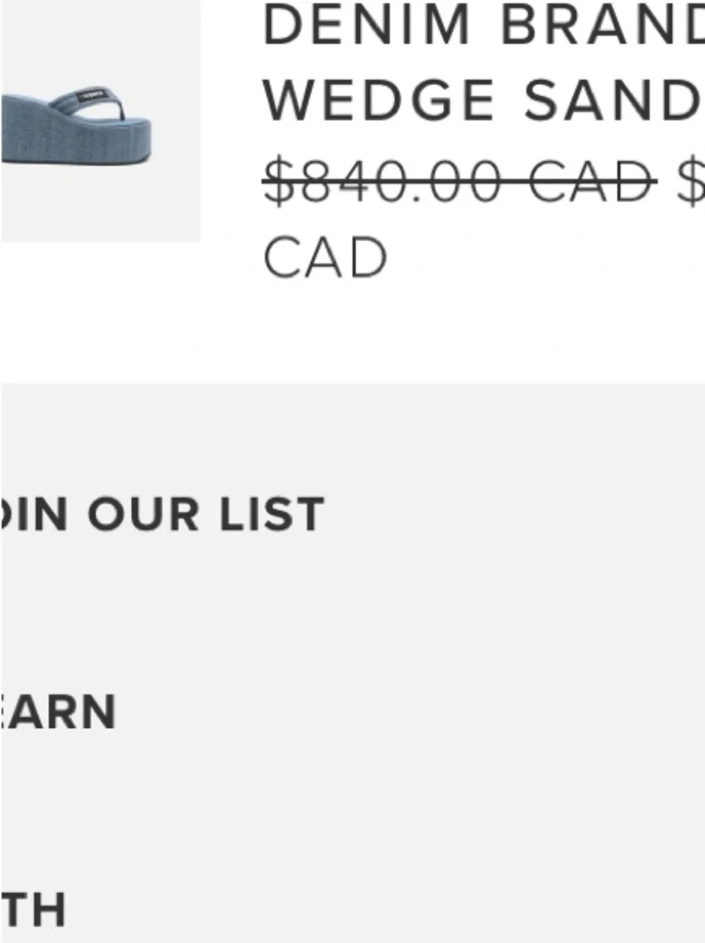 COPERNI Blue Denim Wedge Sandals - Picture 4 of 8